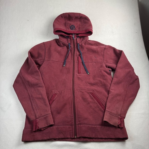 Lululemon Tops - Lululemon Mens Burgundy Full Zip Fleece Hoodie Sweatshirt Size L Maroon